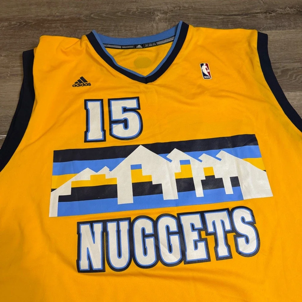 Adidas Denver Nuggets Nikola Jokic 15 Skyline Yellow Basketball Jersey Mens XXL